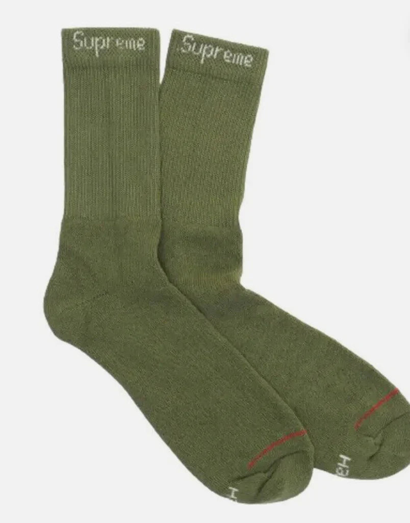 Supreme Socks Green (Single Pair)
