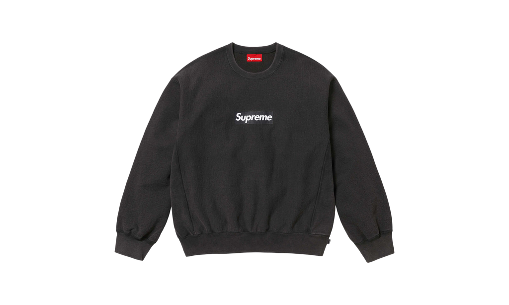 Washed Box Logo Crewneck "SS25 - Black" SU25156