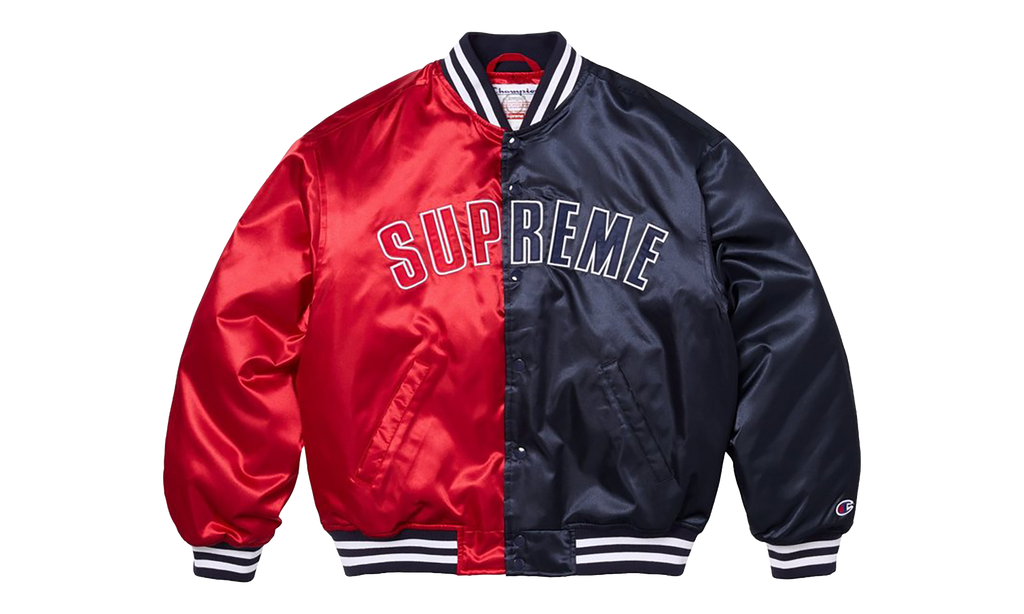 Champion Satin Varsity Jacket "SS26 - Red / Navy" SU27668