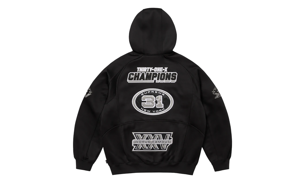 Football Zip Up Hooded Sweatshirt "FW25 - Black" SU26736