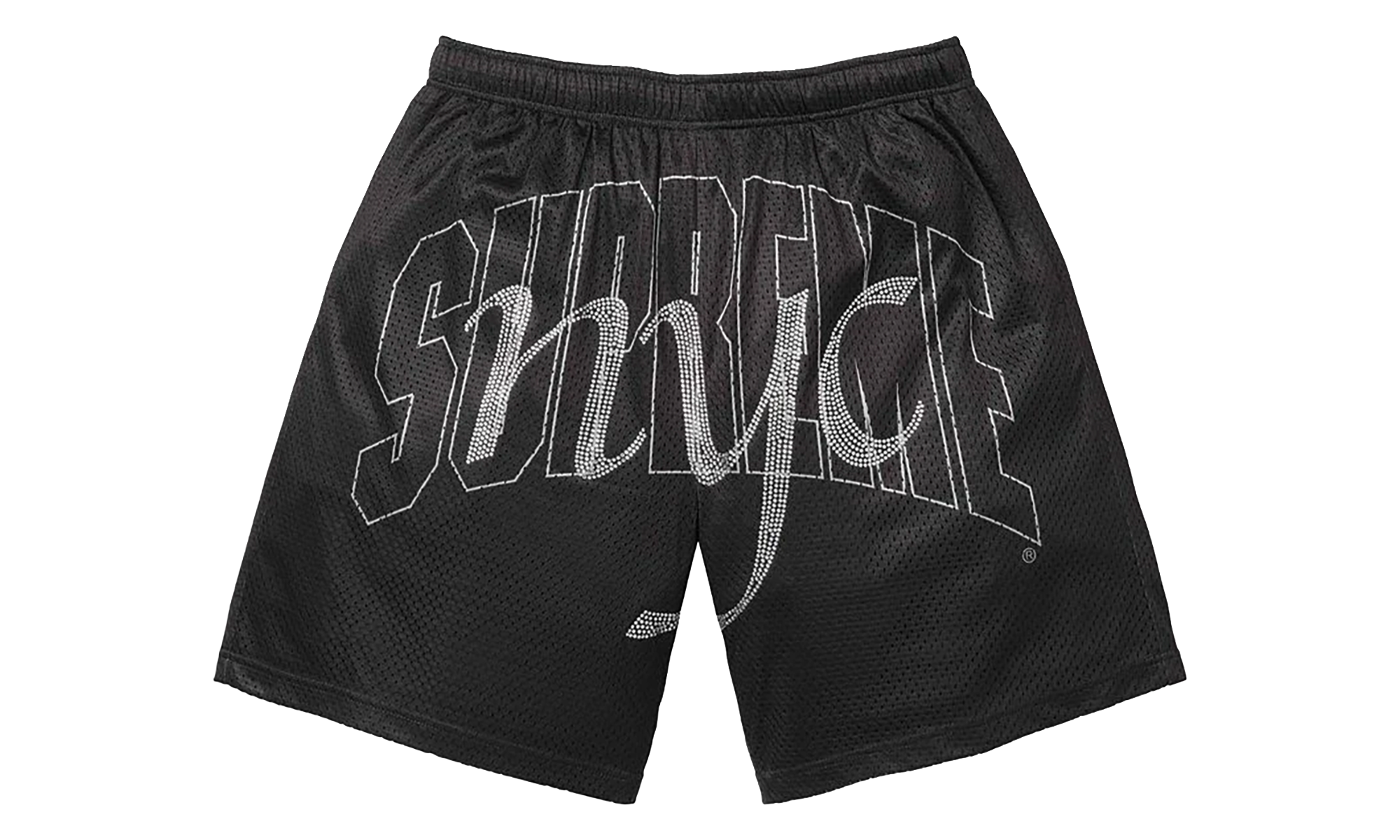 Rhinestone Mesh Short "SS26 - Black" SU28000