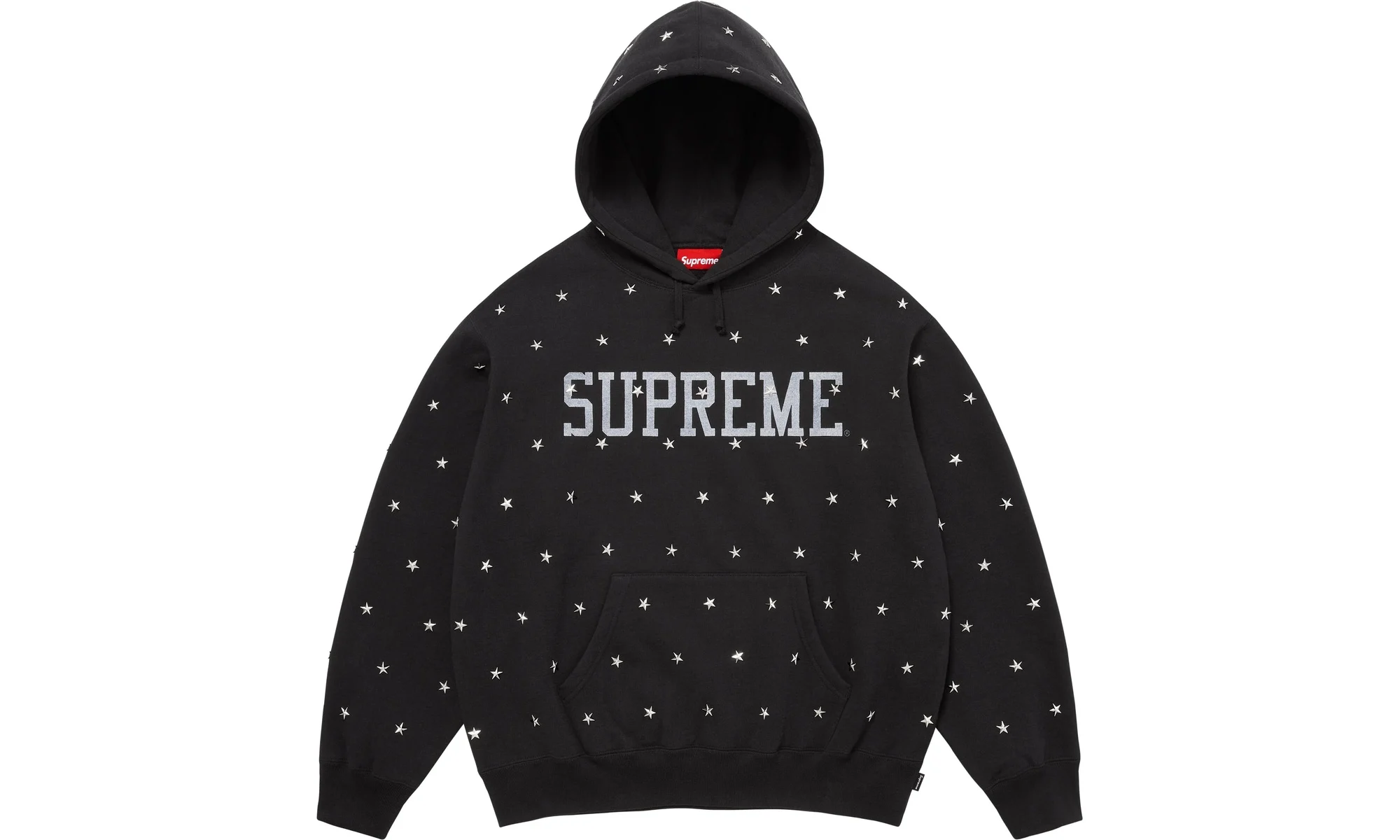 Stars Studded Hooded Sweatshirt "FW25 - Black" SU26908