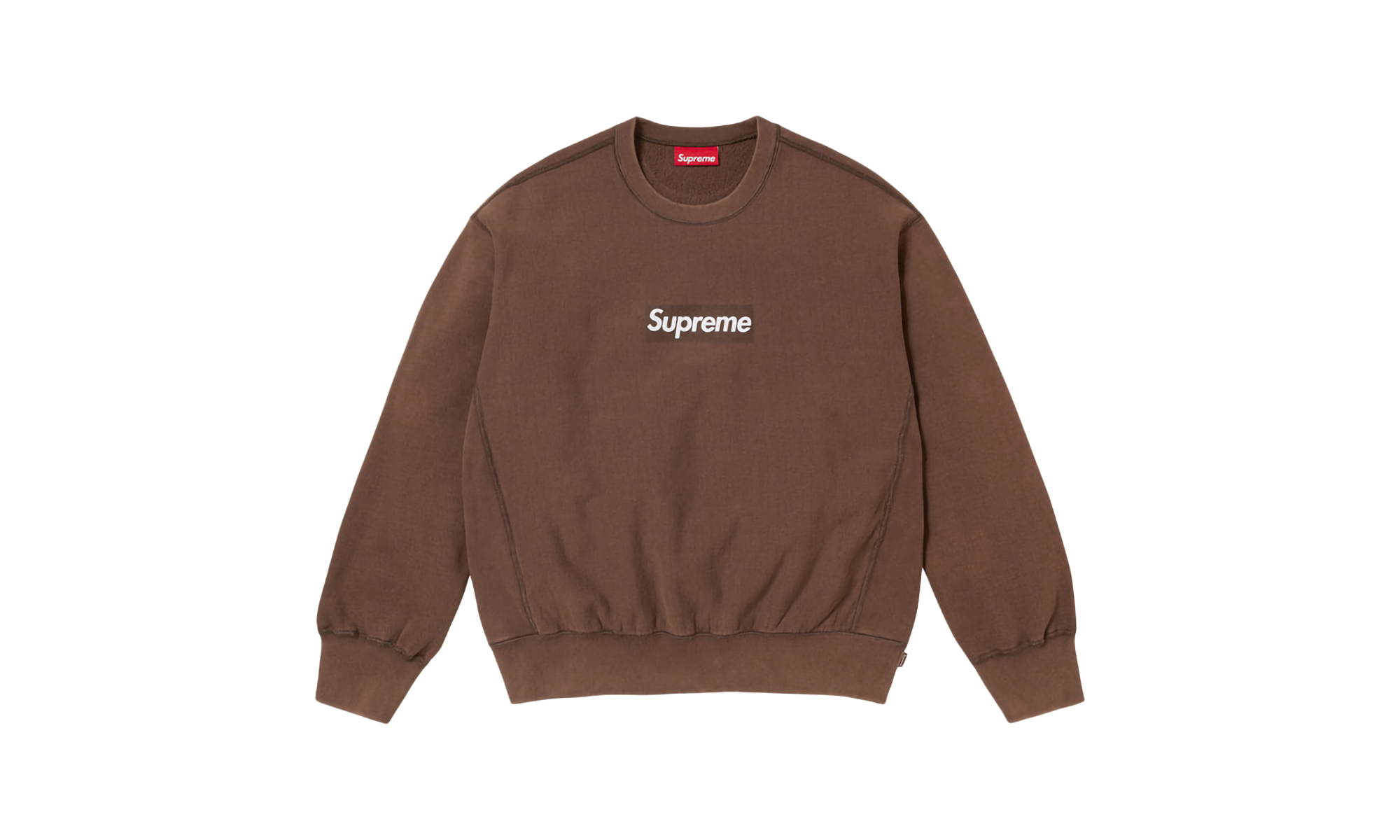Washed Box Logo Crewneck "SS25 - Brown" SU25139