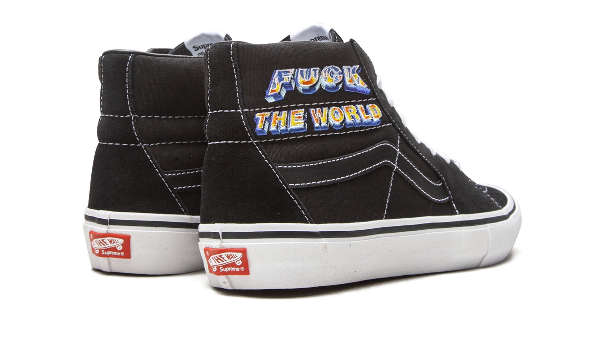 Sk8-Hi Pro "Supreme - F*ck The World - Black" VN0A45JDSY1