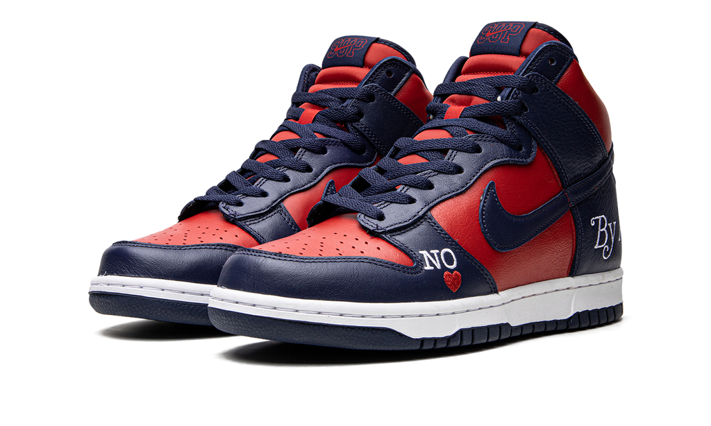SB Dunk High "Supreme - By Any Means - Navy/Red" DN3741 600