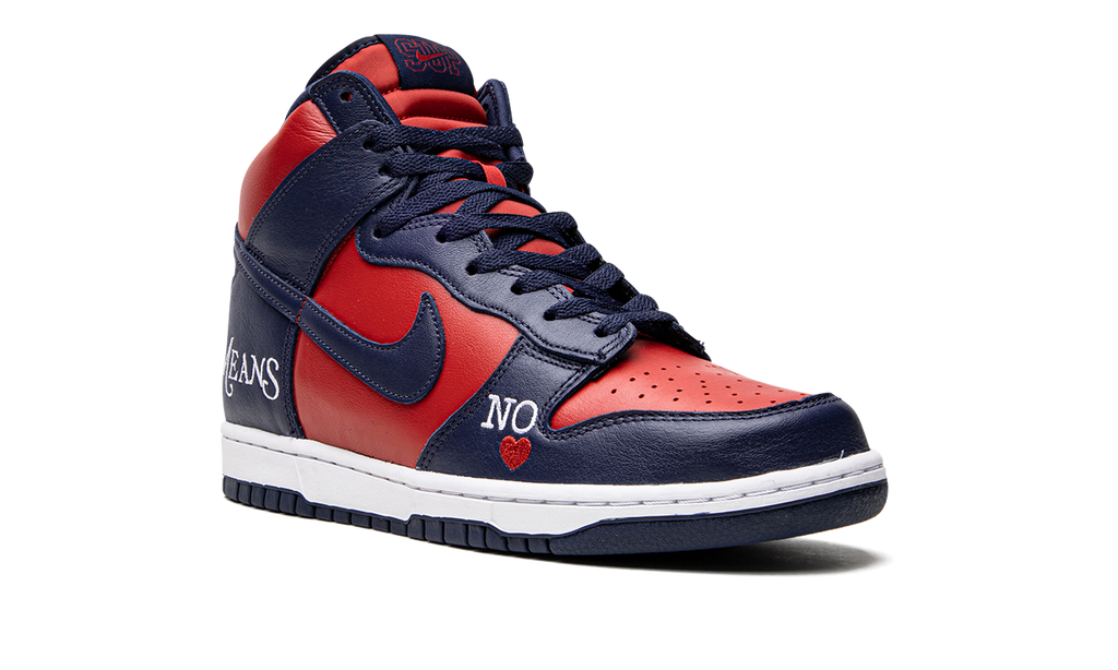 SB Dunk High "Supreme - By Any Means - Navy/Red" DN3741 600