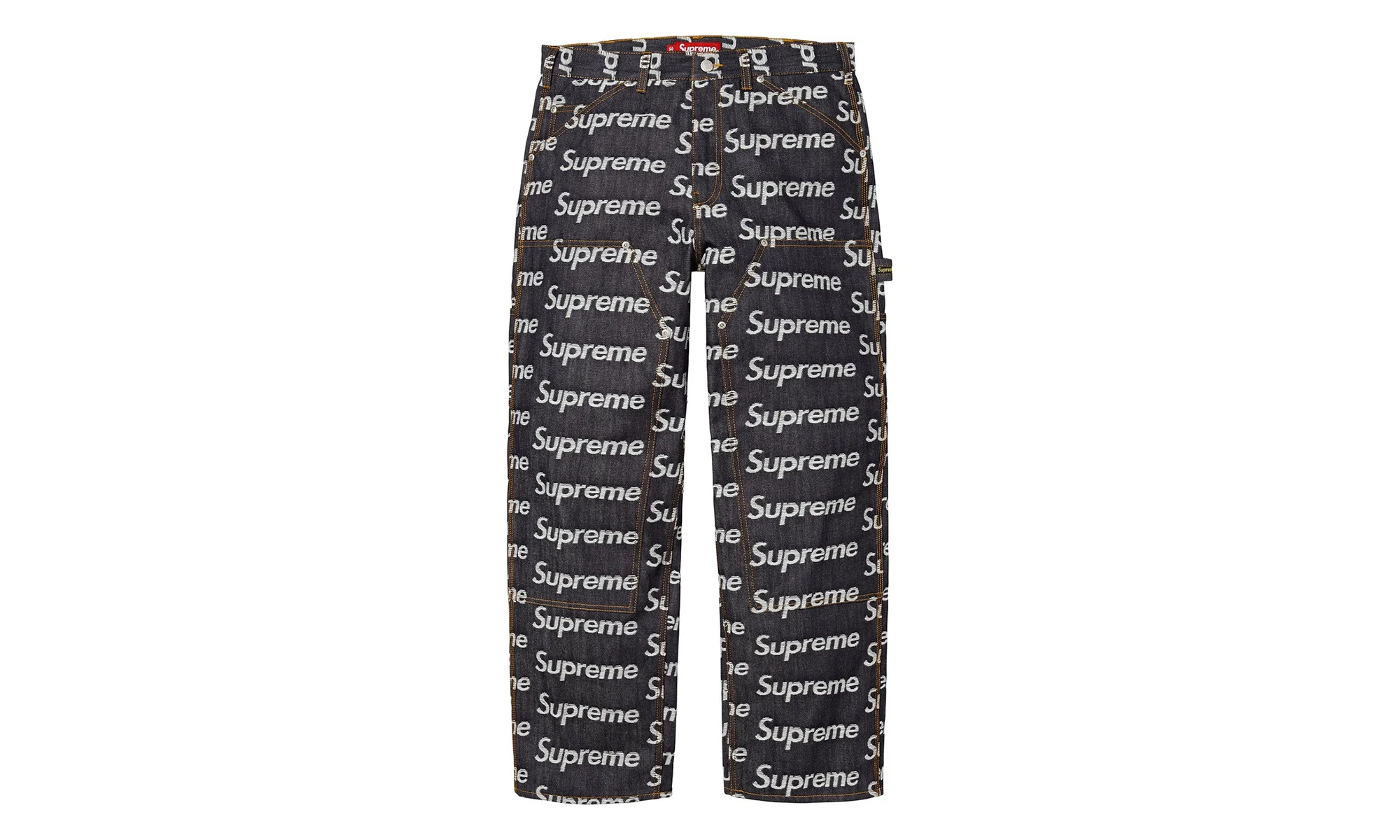 Jacquard Logos Double Knee Denim Painter Jeans "FW25 - Rigid Indigo" SU26912