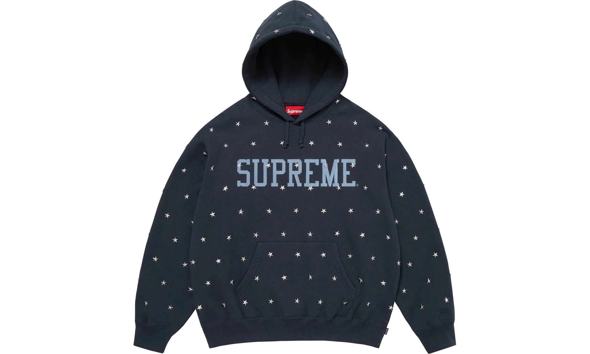 Stars Studded Hooded Sweatshirt "FW25 - Navy" SU26907