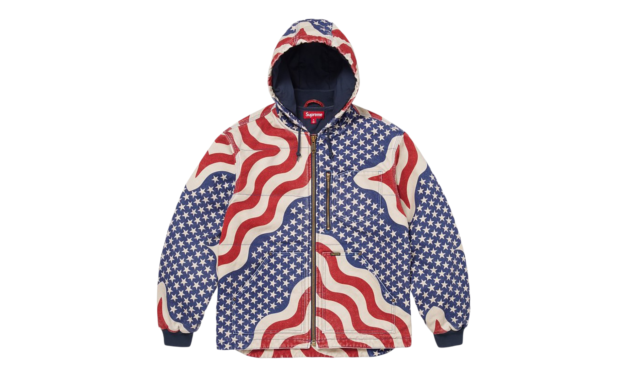 Flag Quilted Hooded Work Jacket "SS26 - Multicolor" SU27805