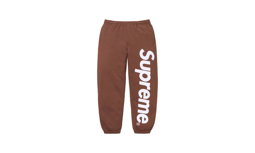 SATIN APPLIQUÉ SWEATPANT "FW24 - Brown" SU535