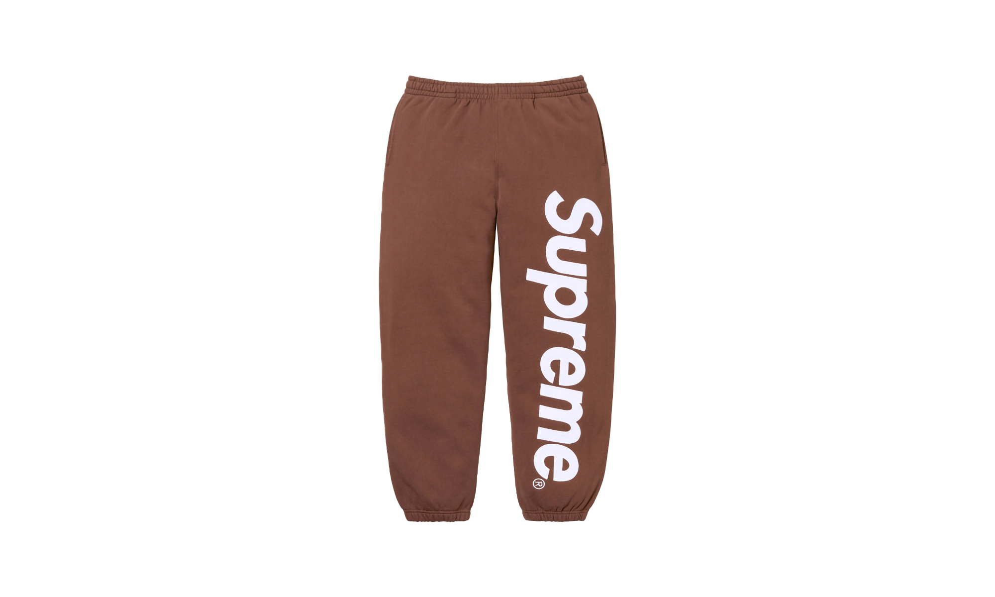 SATIN APPLIQUÉ SWEATPANT "FW24 - Brown" SU535