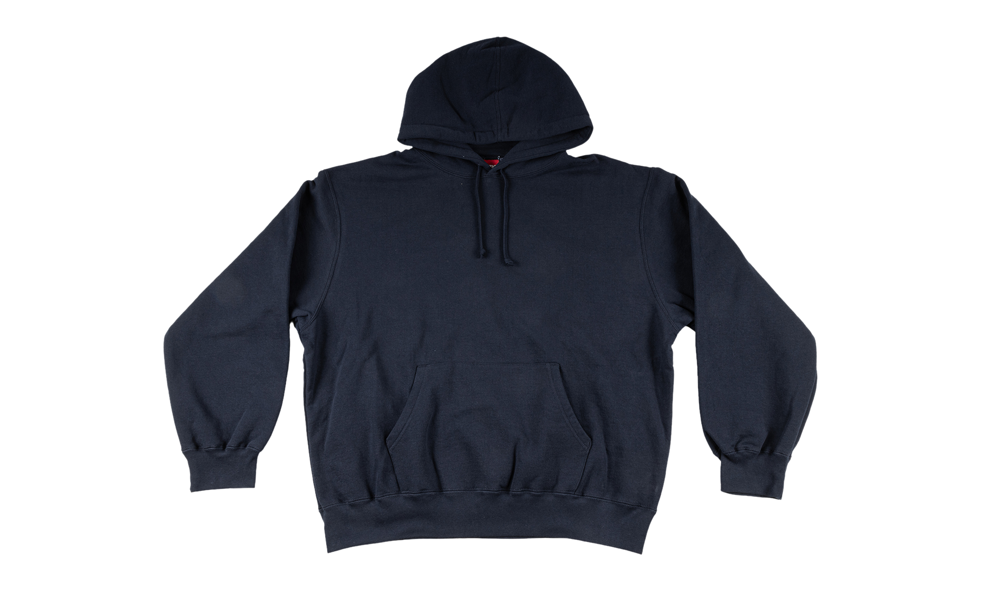 Satin Appliqué Hooded Sweatshirt "SS26 - Navy" SU27031
