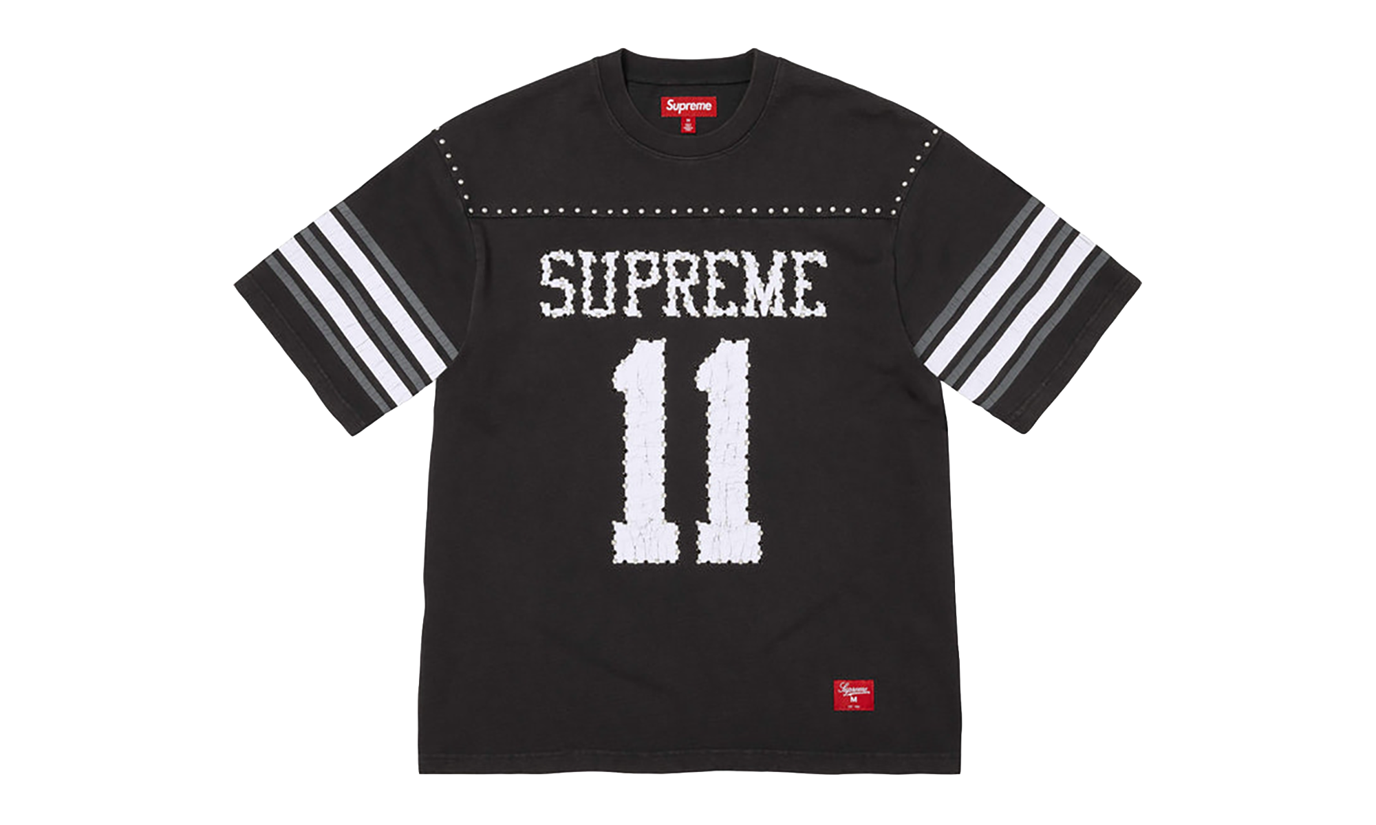 Studded S/S Football Top "SS26 - Black" SU27035
