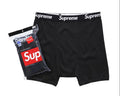 Supreme X Hanes Boxers Black 4 Pack