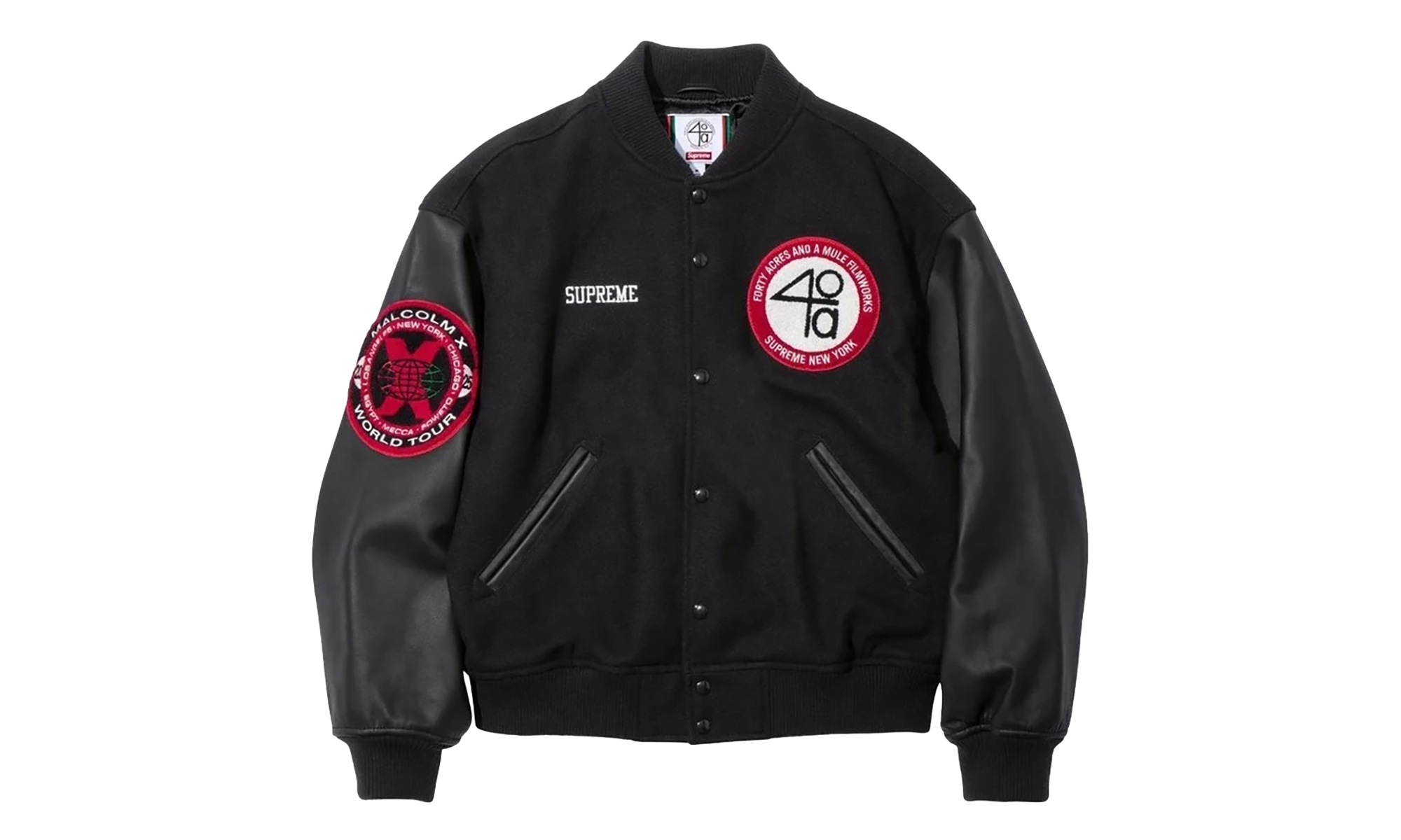 40 Acres Malcolm Varsity Jacket "SS25 - Black" SU27806