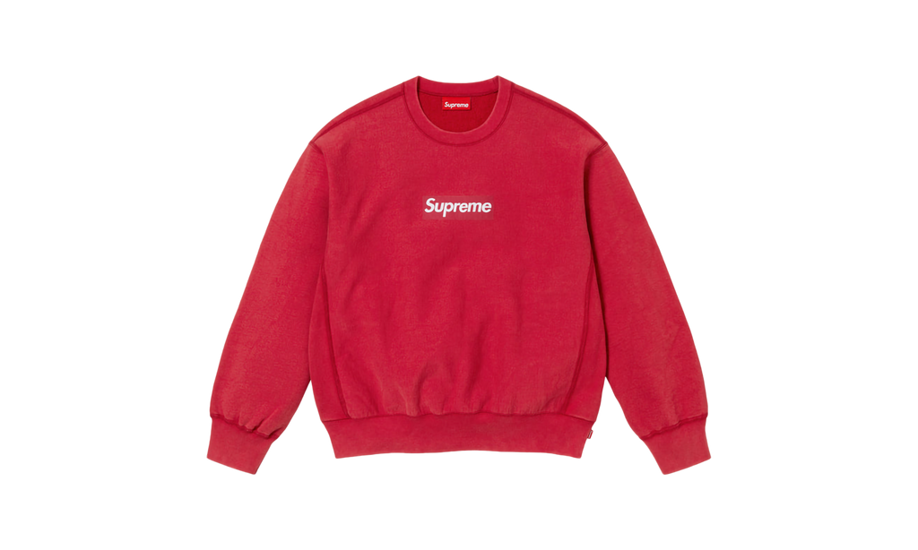 Washed Box Logo Crewneck "SS25 - Red" SU25157