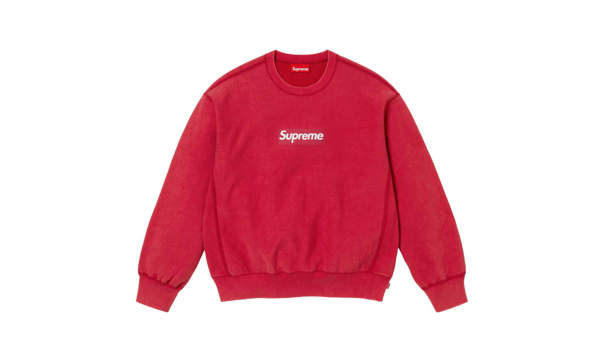 Washed Box Logo Crewneck "SS25 - Red" SU25157