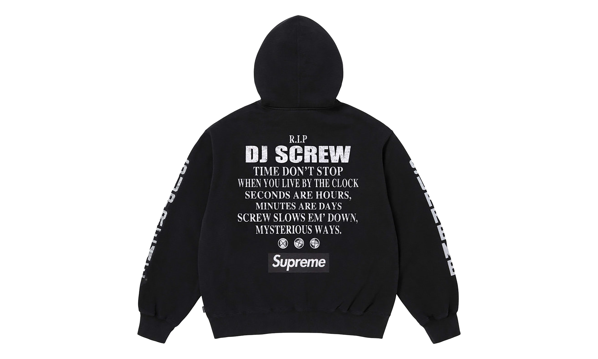 DJ Screw Zip Up Hooded Sweatshirt "SS26 - black" SU27355